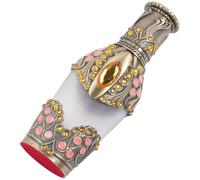 JECOMPRIS Flacon de Parfum Rechargeable 35 ML en Verre Hexagonal Jaune Pierre Flacon de Parfum du Moyen-Orient pour Huiles Essentielles Petit Vintage pour Voyage et Décoration