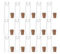 JECOMPRIS Flacons de Parfum de Voyage en Verre Transparent 2 ML, Lot de 100 Mini Bouteilles Bouchons en Liège, pour Mariage et Activités Créatives