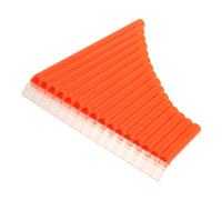 JECOMPRIS Flûte de Pan 16 Tubes en Do, Instrument à Vent pour Débutants, Couleur Orange, Léger et Portable, pour Apprentissage et Enseignement Musical