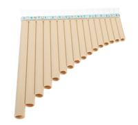 JECOMPRIS Flûte de Pan C Clé 16 Tubes en Résine Blanche, Instrument de Musique Éducatif pour Débutants et Garçon et Filles, Flûte de Pan Portable Multifonctions pour Apprentissage et Éveil