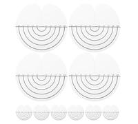 JECOMPRIS Gabarit D'entretoise Ronde en Plastique 25pcs pour Extensions de Cheveux et Perruques, Protection Thermique Large Application, Outil Support pour Éviter les Brûlures