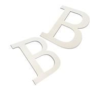JECOMPRIS Grosse Lettre B en Bois 12 Pouces, Blanc Vierge, Peignable, Lot de 2, pour Décoration Murale, Maison et Fête, Bricolage Créatif