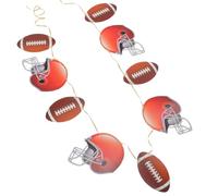 JECOMPRIS Guirlande de Fanions Tête de Casque de Football Américain Décoration Suspendue Multicolore pour Fête Thème du Football Bannière Décorative Murale et Accessoire Photo pour