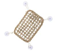 JECOMPRIS Hamac pour Reptiles en Jonc de Mer Naturel 28,5 X 20 Cm Ventouses, Lit Suspendu Créatif pour Lézards, Serpents et Petits Animaux, Accessoire Habitat Confortable et Facile à Fixer