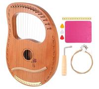 JECOMPRIS Harpe à 16 Cordes en Bois Naturel, Instrument Lyre Portable, Corps en Bois Poli, pour Débutants et Amateurs de Musique, Instrument à Cordes pour Orchestre et Pratique Musicale