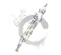 JECOMPRIS Instrument de Musique en Calebasse, Flûte de Cucurbitacées en Porcelaine Synthétique Bleue et Blanche, pour Débutants et Adultes Emballage Soigné