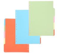 JECOMPRIS Intercalaires pour Cahier B5 15 Pages D’index Détachables Colorées 3 Jeux de 5 Feuilles Séparateurs Papier pour Bloc-notes et Classeurs, Onglets Inscriptibles et Résistants à