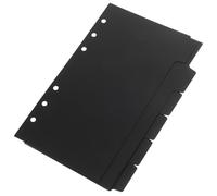 JECOMPRIS Intercalaires pour Classeur 6 Feuilles Perforées A6 Noir, Onglets Séparateurs de Liant, Fournitures pour Classeurs et Cahiers, Organiseur Bureau Scolaire, Lot de 6 Pièces