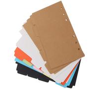 JECOMPRIS Intercalaires Pratiques à Onglets 20 Pièces en Papier Coloré pour Classeur Anneaux, Séparateurs de Documents et Fiches Étiquettes Adaptés la Gestion de Bureau et Études