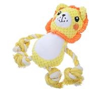 JECOMPRIS Jouet pour Chien à Mâcher Résistant Couineur, Peluche Douce, Corde Robuste, Taille Moyenne, Jouet Interactif pour Bouledogue Français et Chiens Actifs