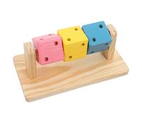 JECOMPRIS Jouets à Mâcher en Bois pour Hamsters et Cochons d'Inde, Cube Multifonctionnel Compact, Conçu pour Prévenir la Croissance Excessive des Dents, Jeu d'Enrichissement pour Petits
