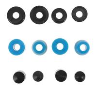 JECOMPRIS Kit 1 Jeu de Coussinets Amortisseurs en PU pour Skateboard, Bagues Indépendantes et Rondelles de Trucks Bleu, Équipement de Protection Anti-Vibration Compatible Longboard