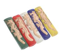 JECOMPRIS Kit 5 Blocs d'Encre Pigmentée Naturelle pour Calligraphie et Peinture Japonaise, Compact et Léger, pour Entraînement Artistique et Création en Extérieur Couleur Aléatoire