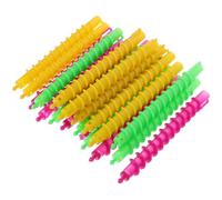 JECOMPRIS Kit de 100 Bigoudis Spiralés pour Permanente Cheveux Longs en Abs, Doux Cheveux, Adapté Usage Maison et Salon, Outil Coiffure Femmes Couleur Aléatoire