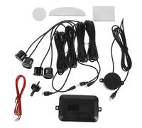 JECOMPRIS Kit de 4 Capteurs de Stationnement Arrière Noirs, Système D’Avertissement Sonore Parking pour Voiture, Aide au Stationnement Détection Précise et Sécurité Accrue, Accessoires