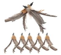 JECOMPRIS Kit de 8 Recharges de Plumage Artificielles pour Jouets de Chat, Améliorant L'interactivité Détente pour Chats D'intérieur