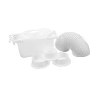 JECOMPRIS Kit de Tuyau D'évacuation pour Sèche-linge Collecteur D'eau en Plastique Blanc, Nettoyage Facile, Adapté aux Sèche-linge à Tambour et Vêtements
