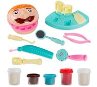 JECOMPRIS Kit Dentiste en Pâte à Modeler Plastique Souple pour Garçon Fille | Cuisson, Non Collant et Flexible, pour Ateliers Créatifs, Motricité Fine, Garçons et Filles
