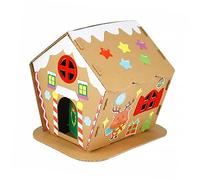 JECOMPRIS Kit Maison de Noël DIY sans Lampe Décoration Garçon Fille Matériel Éducatif pour Atelier Manuel Maison Biscuit à Assembler pour Chambre et Salon