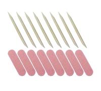 JECOMPRIS Kit Manucure 200 Pièces Limes à Ongles Manuelle et Bâtonnets en Bois 100 Pcs Chacun Outils de Pédicure et Manucure pour Usage Professionnel Salon de Beauté