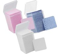 JECOMPRIS Lingettes pour Colle à Faux Cils 600 Pièces Blanc Rose Bleu, Tampons Essuie-colle Non Pelucheux pour Nettoyage Flacon, Éliminateur de Résidus pour Extensions de Cils, Usage