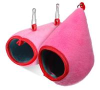 JECOMPRIS Lit Doux pour Hamster 1 Pièce Ensemble Nid Coquillage Chaud Tunnel Rose pour Petits Animaux, Accessoires de Couchage Quatre Saisons, Lit Confortable et Isolant pour Cage, Usage