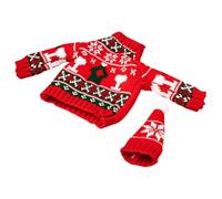 JECOMPRIS Lot 1 Manchon de Bouteille de Vin en Tricot Rouge, Housse Réutilisable Décorative pour Noël, Accessoire de Fête Délicat pour Décoration de Table Festive