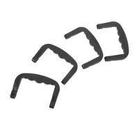 JECOMPRIS Lot 4 Pièces, Poignée de Caisse pour Cage Animaux, Noir Plastique | Fixation Sécurisée à Double Verrou, Rainures pour Doigts, Usage Intérieur et Dépôt Animalier