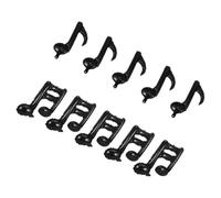JECOMPRIS Lot de 10 Ballons Aluminium Noir de Notes de Musique 16 Pouces, Kit de Ballons Musicaux Gonflables pour Décoration Fête Anniversaire, Concerts et Soirées à Thème Musical