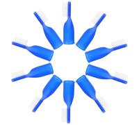 JECOMPRIS Lot de 10 Brosses à Dents Sécurisées Doigts Mini Brosses à Dents en Plastique Bleu Demi-Doigt pour Usage Carcéral et Hygiène Buccale en Prison