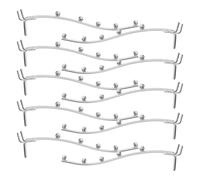 JECOMPRIS Lot de 10 Crochets Muraux en Fer pour Panneaux Perforés, Crochets Utilitaires Robustes Perles Décoratives, Largeur 3,2 Cm Longueur 20 Cm, pour Vêtements, Chaussures et Outils