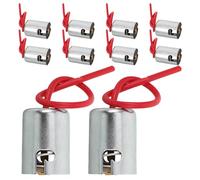 JECOMPRIS Lot de 10 douilles à baïonnette pour ampoules LED - Support de lampe automobile BA15S - Contact unique pour connecteur de voiture/camion, câble d'extension et douille.