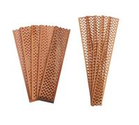 JECOMPRIS Lot de 10 mèches de Bougie en Bois, Longues mèches crépitantes, Motif Grille Creuse, mèches sans fumée pour la Fabrication de Bougies DIY