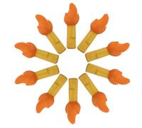 JECOMPRIS Lot de 10 Mini Torches de Feu de Camp en Résine, Flammes Artificielles Factices Réalistes, Décoration Miniature pour Maison de Poupée, Ornement pour Camping et Scènes de Bricolage