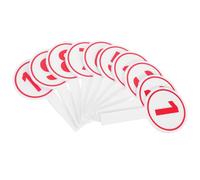 JECOMPRIS Lot de 10 Planches de Score Portables 9,5x19 Cm, Tableau de Bord Effaçable à Sec Blanc Chiffres Rouges de 1 à 10, Légères et Polyvalentes pour Compétitions de Cheerleading