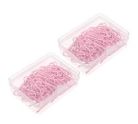 JECOMPRIS Lot de 100 Trombones Ovales en Métal Rose Clair 28 Mm, Clips pour Notes et Papeterie, Pince à Papeterie Multifonction pour Bureau, École et Scrapbooking, Boîte de 2 X 50 Pièces