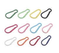 JECOMPRIS Lot de 12 Mousquetons de Connexion en Aluminium, Clips d'alpinisme Colorés, Petits Crochets de Camping pour Trail Hiking et Montagnisme, Attache Facile, Stabilité Portante