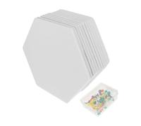 JECOMPRIS Lot de 12 Panneaux Insonorisants Hexagonaux en Feutre Blanc Pur, Coussins D'isolation Phonique Murale avec Punaises, Panneaux D'absorption Acoustique pour Acoustique Studio