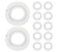 JECOMPRIS Lot de 12 Peignes Élastiques Invisibles pour Cheveux, Mini Peignes Transparents Taille M, Maintien Naturel des Mèches Rebelles, Accessoires Coiffure Femme pour Sport et Usage