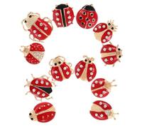 JECOMPRIS Lot de 12 Set de Broches Épingle à Poitrine Insectes Mignons, Broche Sept Bêtes à Bon et Scarabées, Accessoires Créatifs pour Vêtements et Fêtes Féminines