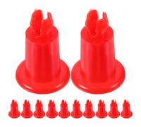 JECOMPRIS Lot de 12 Supports de Pied Rouge en Plastique pour Balance Électronique, Antidérapants et Universels, Capacité 30 Kg, Accessoires de Rechange pour Plateau de Pesée, Usage