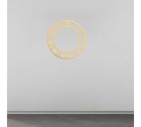 JECOMPRIS Lot de 2 Autocollants Muraux Miroir Ronds 30 CM en Acrylique Chiffres Romains - Cadrans Adhésifs Décoratifs Argenté et Doré Foncé - Horloge Murale Soi-Même pour Salon et Bureau