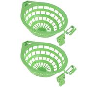 JECOMPRIS Lot de 2 Bassins à Nid D'oiseau en Plastique Vert Grosse Taille, Support de Nidification pour Pigeons Voyageurs et Petits Oiseaux, Accessoire pour Cages à Oiseaux, Bassin