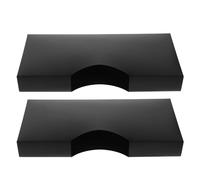 JECOMPRIS Lot de 2 Boîtes à Moufles en Plastique Noir L Taille Distributeur Simple Face pour Rangement de Mouchoirs de Bureau et Moufles Jetables Organiseur Compact pour Laboratoire la