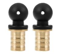 JECOMPRIS Lot de 2 Bouchons de Vin en Laiton 12Mm Bouchons Étanches Réutilisables de Gourde pour Bouteilles de Vin Accessoires Élégants pour Conservation et Usage Maison ou Bar