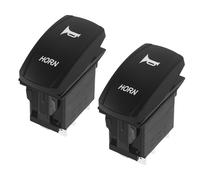 JECOMPRIS Lot de 2 Boutons de Klaxon de Bateau Marin en Plastique Noir, Interrupteurs Marins à Bouton-poussoir, Durabilité Renforcée et Fiabilité Toutes Conditions pour Installation
