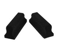 JECOMPRIS Lot de 2 Brosses Éponge pour Cheveux et Barbe, Brosse de Nettoyage pour Coupe de Cheveux, Mousse Sensorielle Portable, Couleur Noire, pour Salon de Coiffure et Usage Personnel