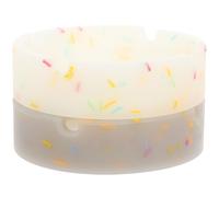 JECOMPRIS Lot de 2 Cendriers en Silicone Lumineux, Forme Ronde Grosse Capacité, Couleurs Phosphorescentes Blanc et Gris, Cendrier de Salon et Bureau, Accessoire Pratique pour Usage Nocturne