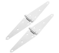 JECOMPRIS Lot de 2 Charnières Portillon Robustes en Fer Galvanisé Argenté, 150mm, Installation Facile, Polyvalentes pour Portes Extérieures en Bois