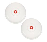 JECOMPRIS Lot de 2 Couvercles Anti-Éclaboussures pour Micro-Ondes 24 CM en Plastique Résistant Haute Température Transparent Protection Alimentaire pour Bols et Plats Réchauffage et